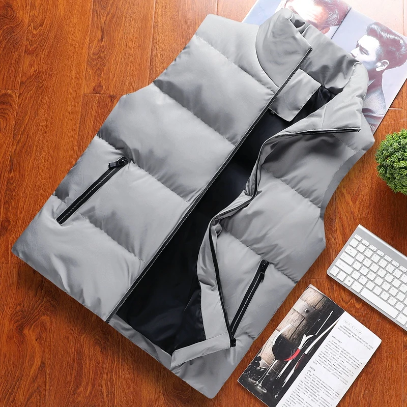 

Fashion Mens Jacket Sleeveless Vest Spring Thermal Soft Vests Casual Coats Male Cotton Men's Vest Light Men Fashion Waistcoat