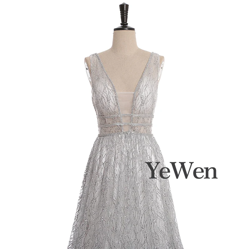 Элегантное вечернее платье сексуальное с V-образным вырезом Длинные вечерние