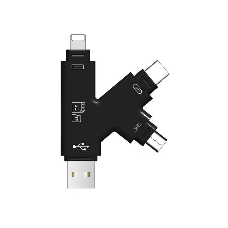 4 в 1 i флэш-накопитель USB Micro SD и TF кардридер адаптер для iPhone XS max/XS/X/7 8 PLUS для iPad Touch MAC PC