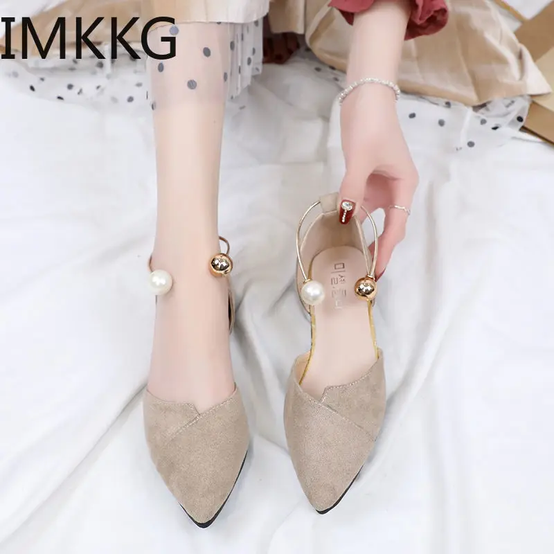 Женские туфли на плоской подошве разноцветные балетки с острым носком Балетки