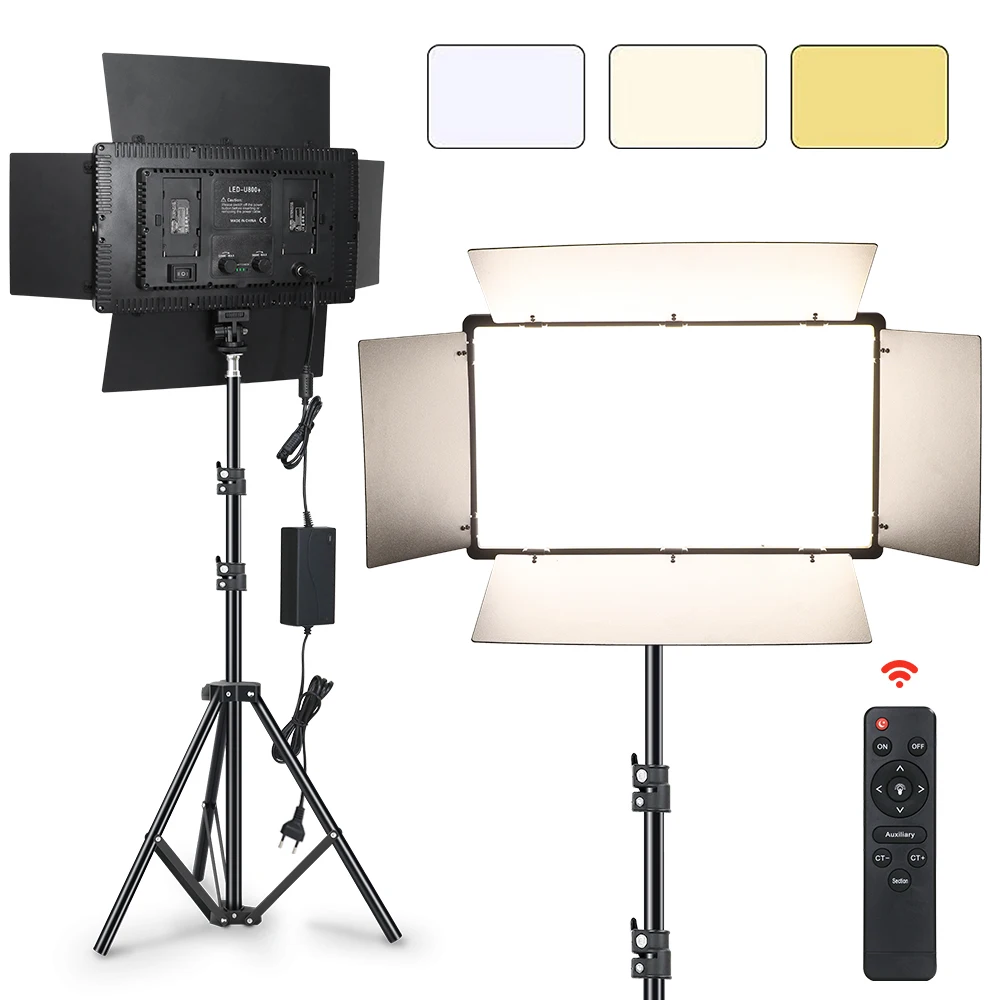 Led-1120 12inch Dimmable LED Lighting Panel 50W 3200K-5600K Photography Lighting For Youtube Photo Studio Live Stream Fill Lamp