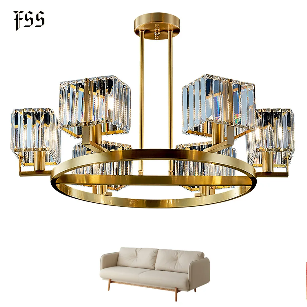 Современная роскошная хрустальная люстра FSS освещение для столовой кухни