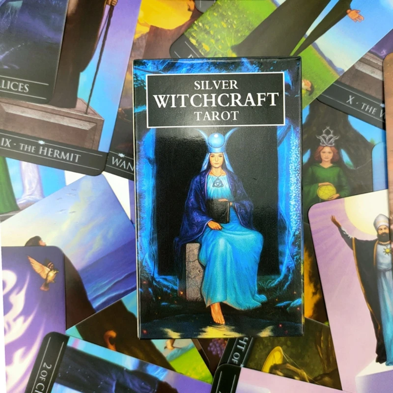 

Silver Witchcraft Tarots Cards English Version 78-Card Deck Oracle Divination Fate Party Board Game