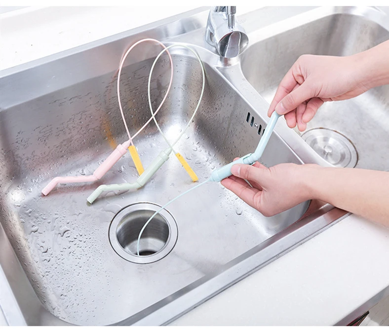

Kitchen Toilet Drain Cleaner Hair Catcher Pipe Cleaning Pipe Dredging for Hair Removal Shower Sink Sewer Clogs Long Line