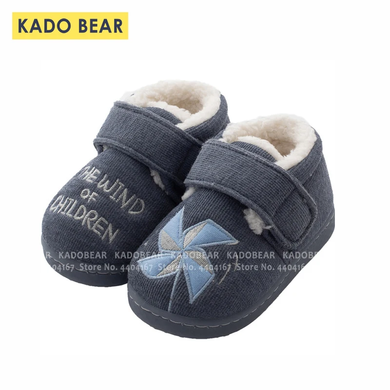 Детская меховая плюшевая зимняя обувь с героями мультфильмов Домашние мягкие