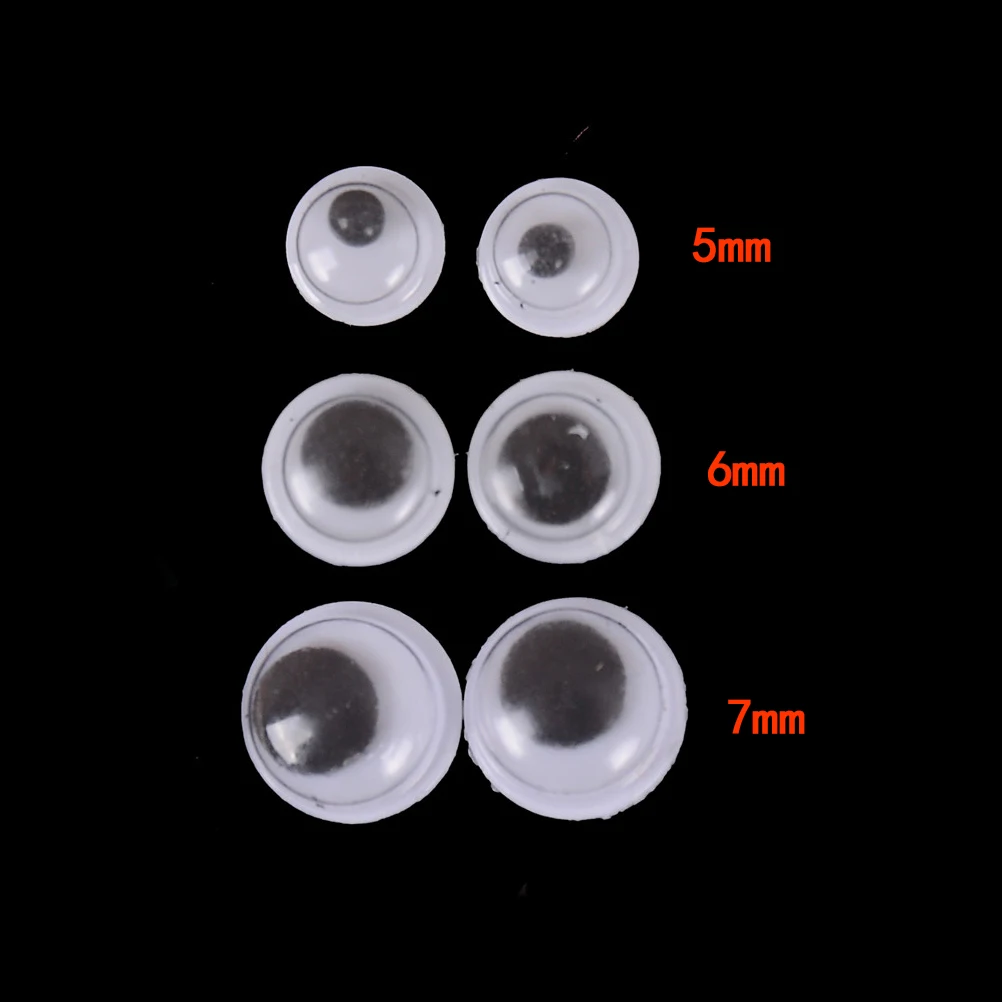 

100 Pcs 5 Mm / 6 Mm / 7 Mm Non Adhesive Dolls Eye For Plush Toys Dolls Black Eyes For Doll Accessories Creative Gift