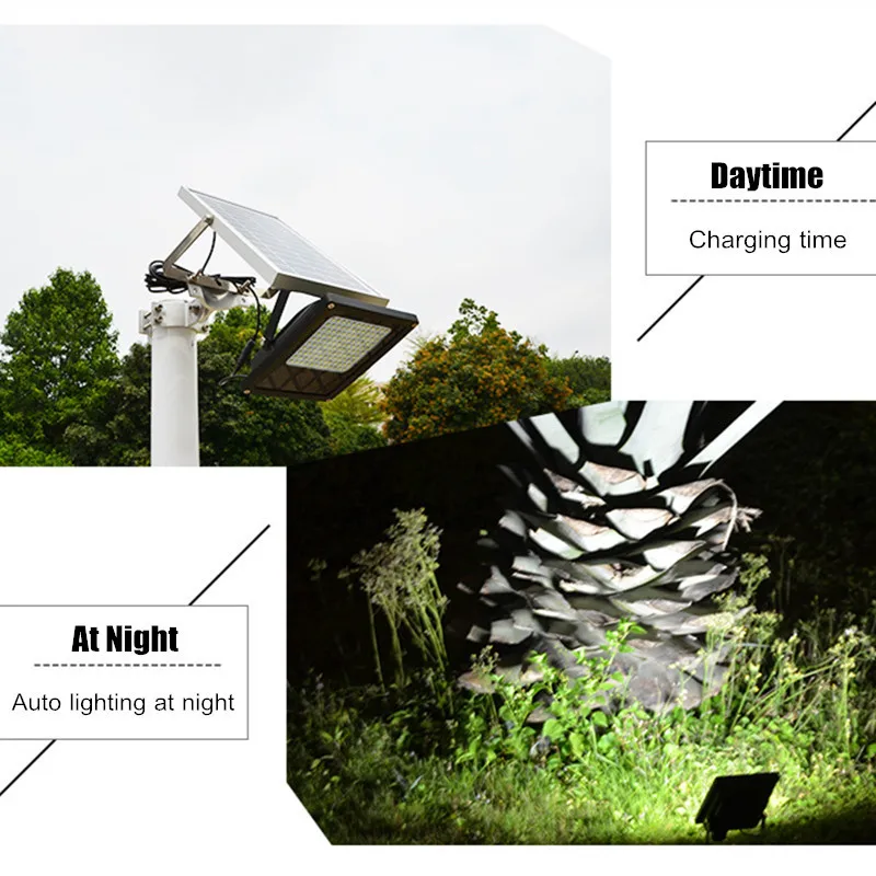 

Solar Flood Light 54 LED Dark Sensor Solar Lamp Spotlight Wall Lamps Floodlight Outdoor Emergency Flood Light