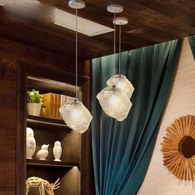 Современная красочная стеклянная Подвесная лампа 6 видов цветов G9 Светодиодная