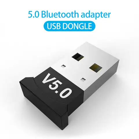 Беспроводной USB-адаптер V5.0, совместимый с Bluetooth, многоязычный ключ, музыкальный приемник, адаптер, передатчик для ПК