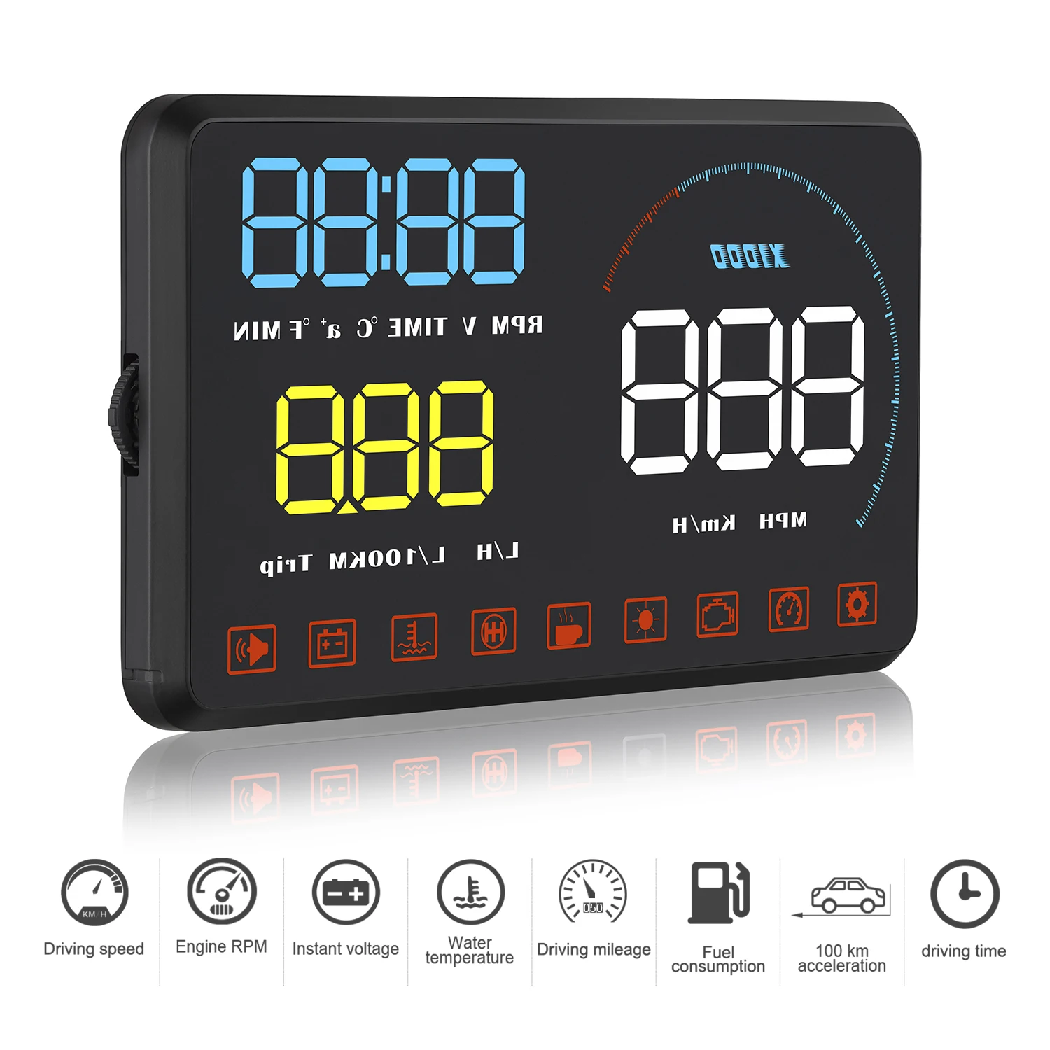 A9 с блендой на лобовое стекло проектор OBD2 II EUOBD автомобильный HUD Дисплей система