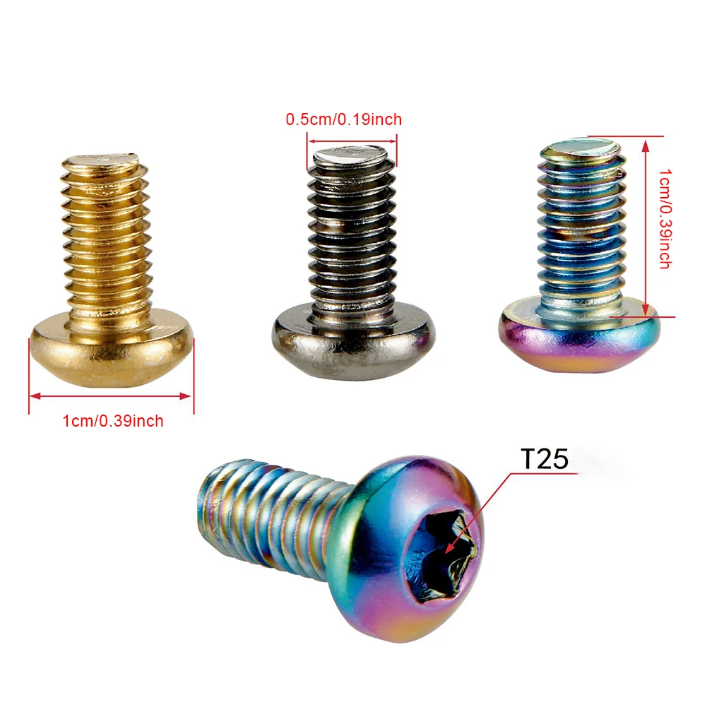 

12PCS/Boxed MTB Road Bike Disc Brake Rotor Screw Cycling M5x10mm T25 Bolts