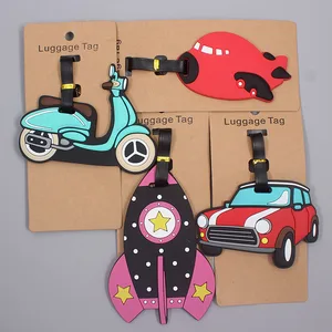 Аксессуары для путешествий, креативная бирка для багажа с ракетами, милая силиконовая бирка для чемодана, держатель для удостоверения личности, бирка для багажа, переносная бирка
