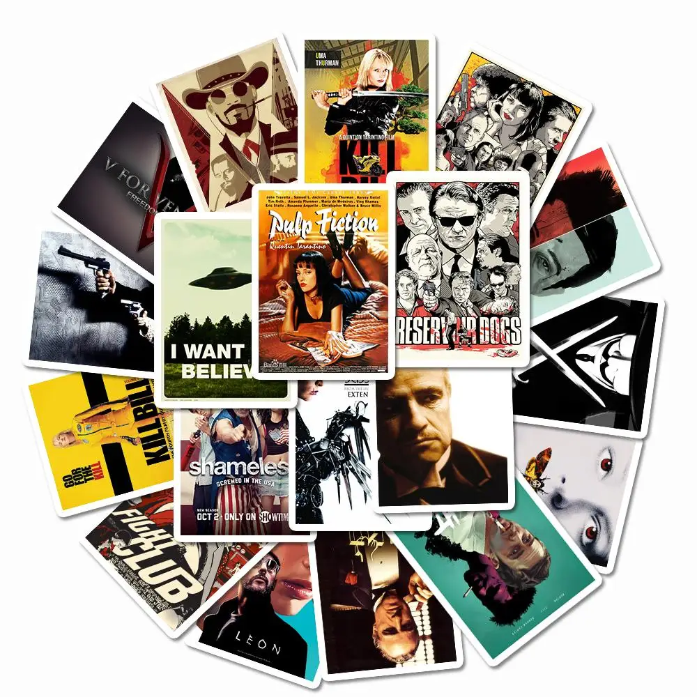 25 шт. Классическая наклейка для фильма багажа ноутбука художественная живопись