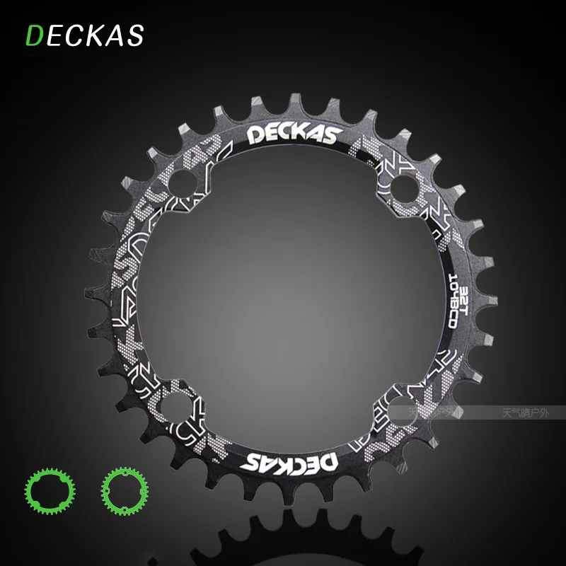 DECKAS круглая цепь кольцо горный велосипед коленчатая звезда алюминиевая BCD104 32-38T |