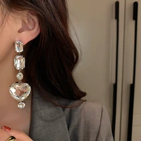 fyuan geometric square crystal dangle earrings love heart earrings for women statement jewelry gifts