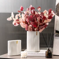 vertical pattern white ceramic vase flower arrangement dried flowers dining table bedroom decoration hydroponic vases wedding