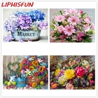 Набор для алмазной вышивки квадратными и круглыми стразами 5D, цветочные корзины для вышивки крестиком, цветочная корзина, украшение для дома