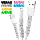 Универсальная намотка для шпули, силиконовое Зарядное устройство USB, шнур для наушников, защитная намотка для кабеля