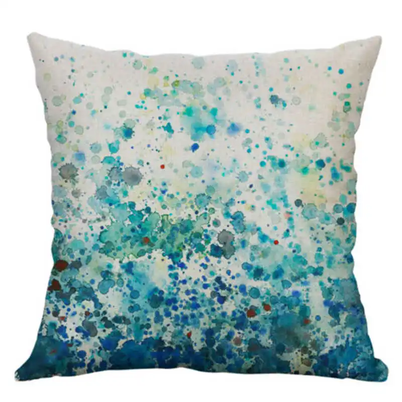 

Retro Cushion Linen Cotton Cover Decor Cases Pillow shells Home Printing Sea