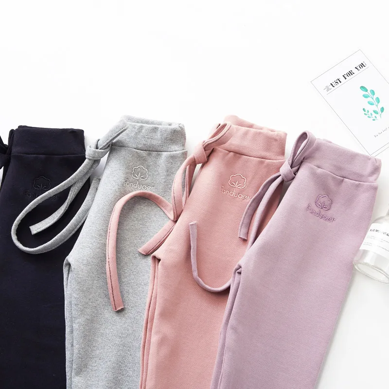 Новинка детские удобные штаны для девочек хлопковые утепленные леггинсы с