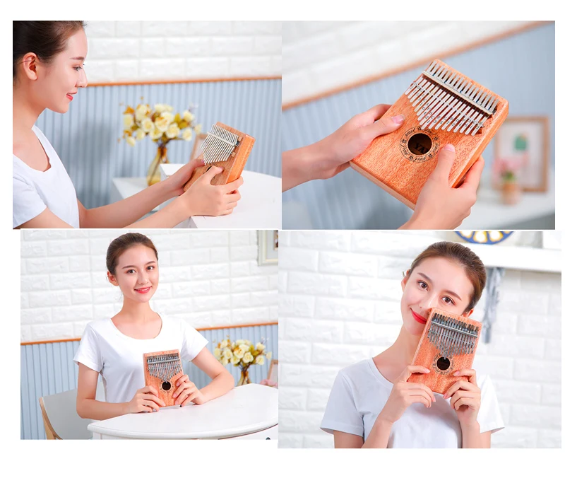 17 клавиш калимба Африканский палец фортепиано перкуссия натуральная клавиатура