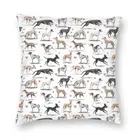 Kawaii Борзых узорчатый чехол два боковых собака-ищейка уиппет Sighthound собака подушка чехол для наволочка с изображением автомобиля чехол домашний декор