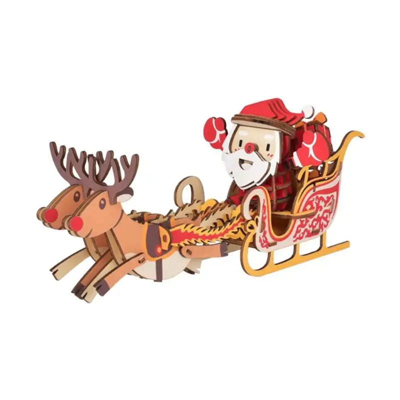 DIY Дед Мороз деревянная игрушка головоломка превосходное мастерство сборки