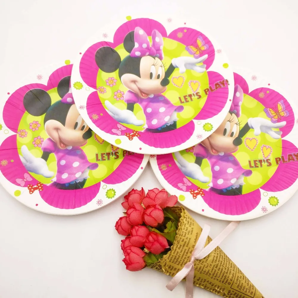 Детский комплект с Минни Маус для дня рождения и вечеринки товары вечеринок