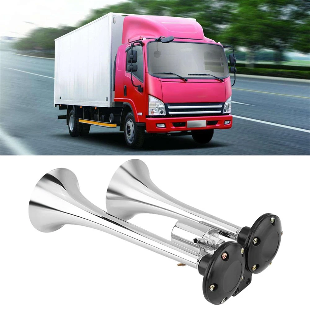 

Universal 12V / 24V Super Loud Dual Tone Car Air Horn Set Trumpet Compressor with Wires and Relay for Motorcycle Car Boat Truck