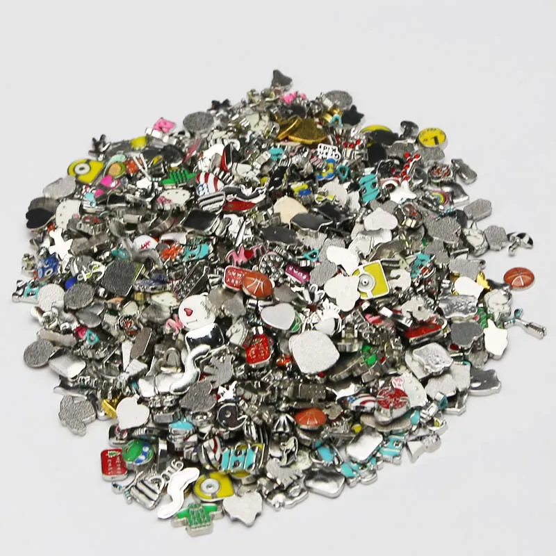 Модные ювелирные изделия 100 шт./лот 2019 новые смешанные плавающие медальоны в