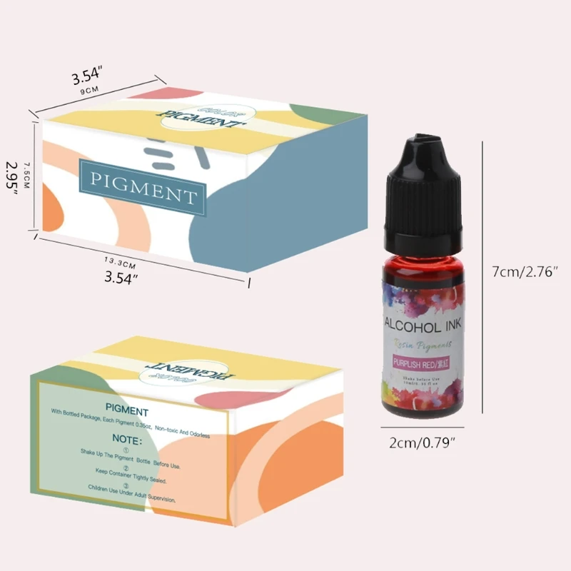 

26 Colors Epoxy Pigment Color Fine Manual DIY Crafts Colorant Blooming Fluid Painting 3D Rendering