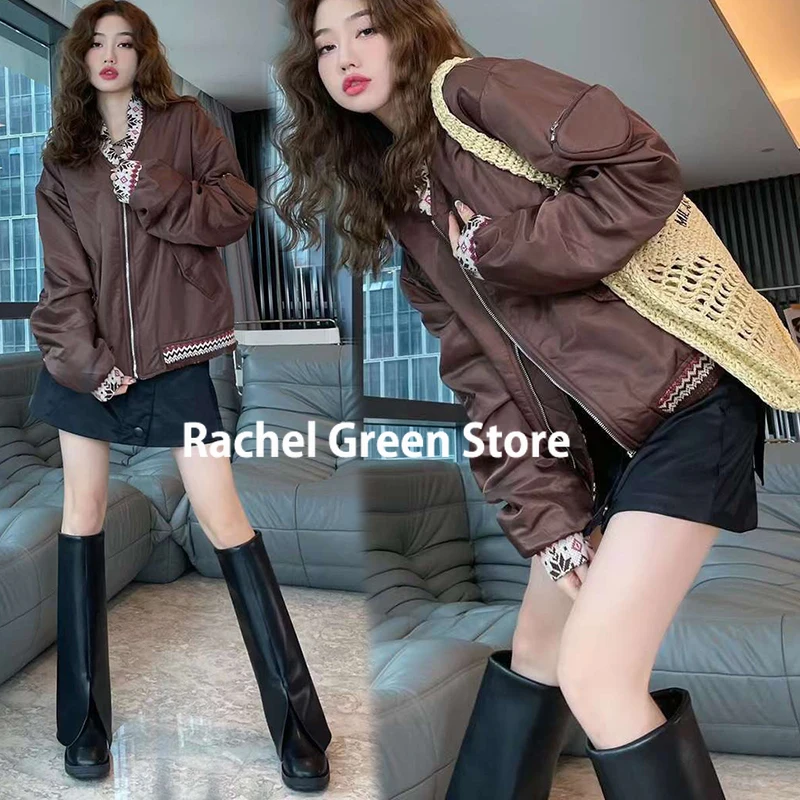 

High End Design Branded 1:1 Fall Winter Clothes Padded Coat Inverted Triangle logo Woman Parkas Jacket Ladies Coats and Jackets