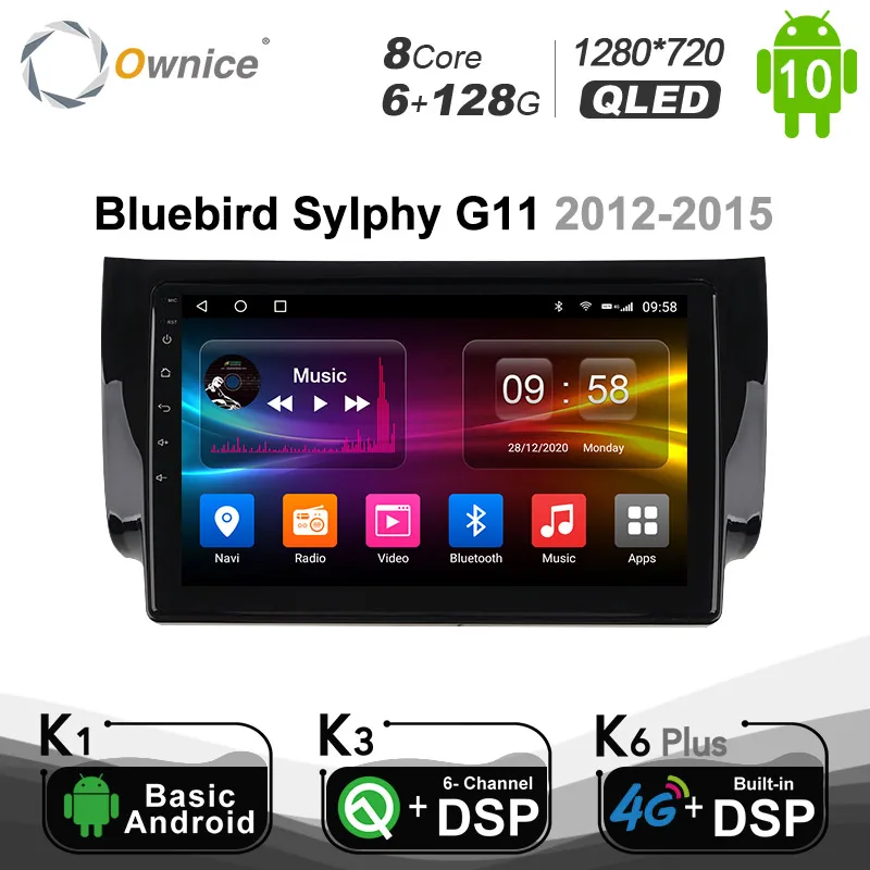 QLED Android 10 0 автомобильный DVD GPS-навигатор для Nissan Bluebird Sylphy G11 2012 - 2015 6 - Цена: 34974.4