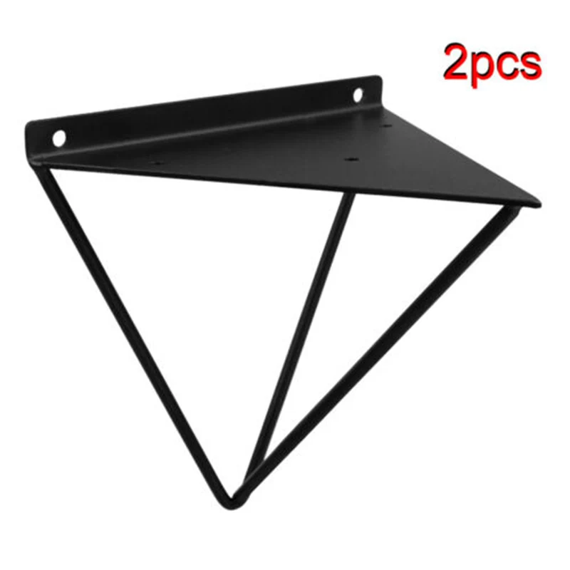 

2Pcs Sliver/Black/White Wall Mount Shelf Triangular Bracket Metal Industrial Release Support Bench Table Shelf Bracket