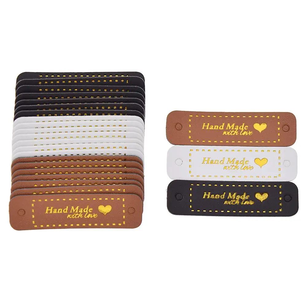 Кожаные этикетки ручной работы с любовью аксессуары для шитья сделай сам сумок