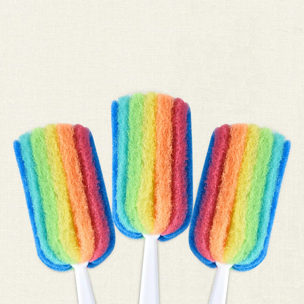 Съемная Бутылка воды кружка Стекло моющая губка Чистящая щетка Скраб с ручкой