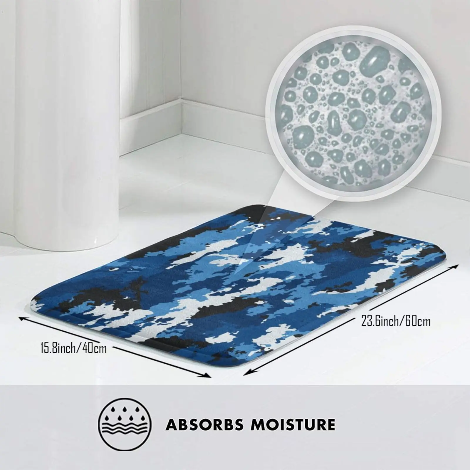 Цифровой синий Камуфляжный мягкий нескользящий коврик 1598 ковер подушка военный