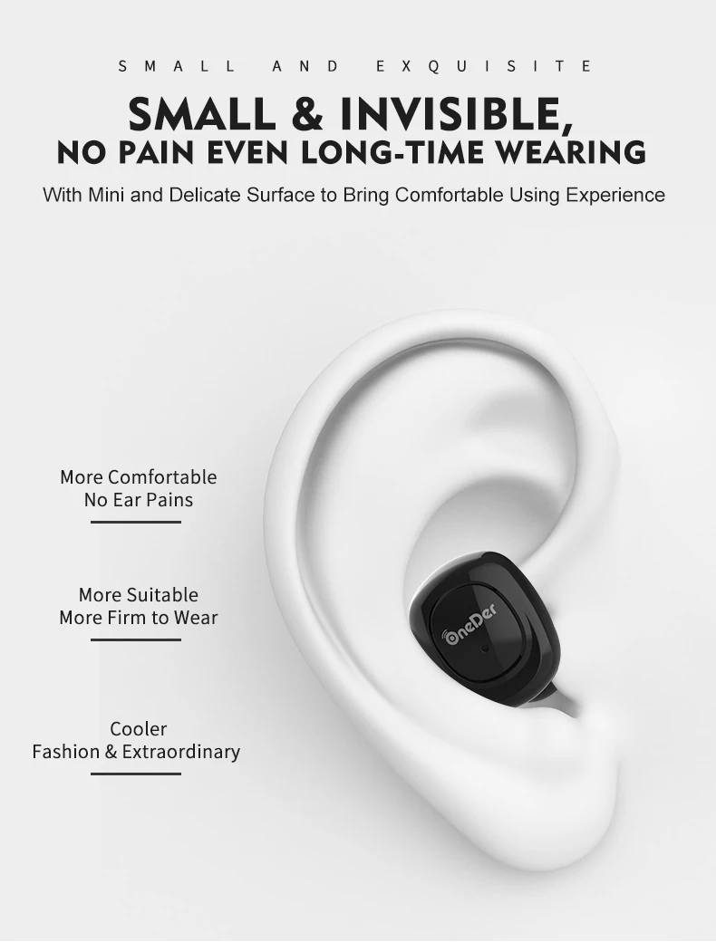 TWS беспроводные портативные мини наушники OneDer W13 bluetooth наушники с зарядным чехлом туры беспроводные наушники