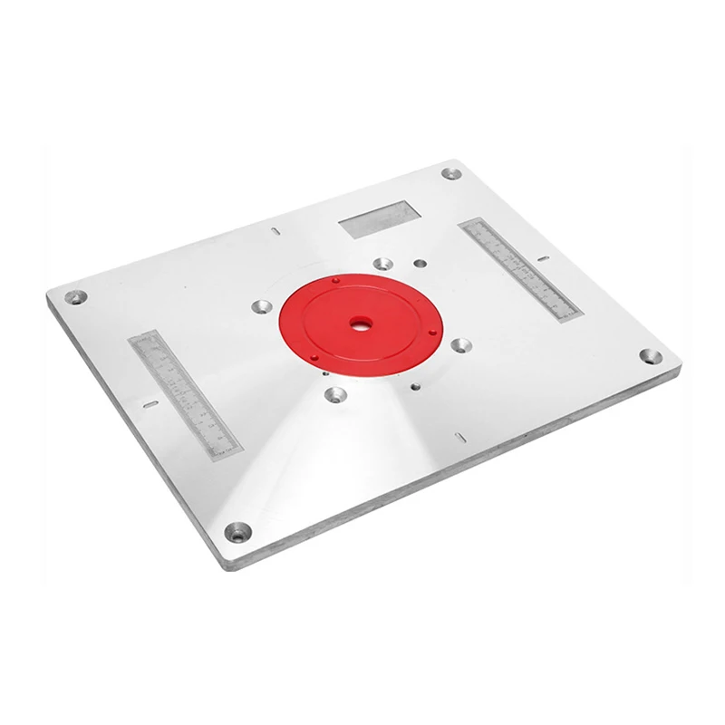 Aluminum Router Table Insert Plate Electric Wood Milling Trimming Machine Flip Plate With Cover For Woodworking Engraving DIY