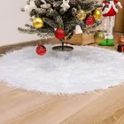 Белый плюшевый ковер из платье для рождественской елки меха, Рождественское украшение для дома, Новогоднее украшение платье для рождественской елки