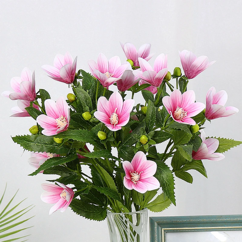 

1pc Vanilla Orchid Artificial Silk Flower Home Table Decoration Flowers Wedding Floral Flower Arrangement