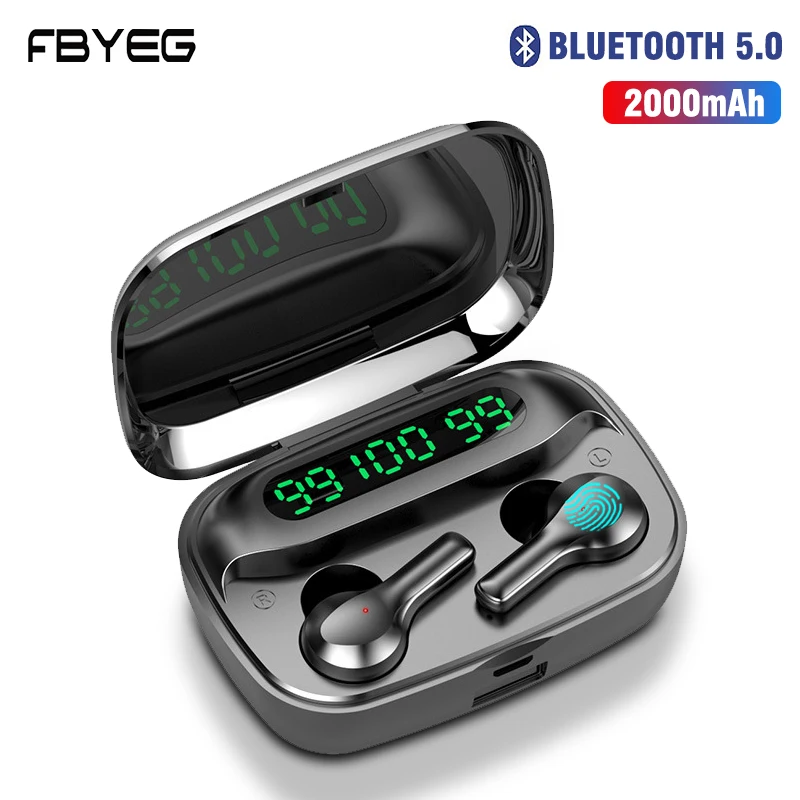 FBYEG tws беспроводные bluetooth наушники спортивные hifi 5 0 с микрофоном Стерео