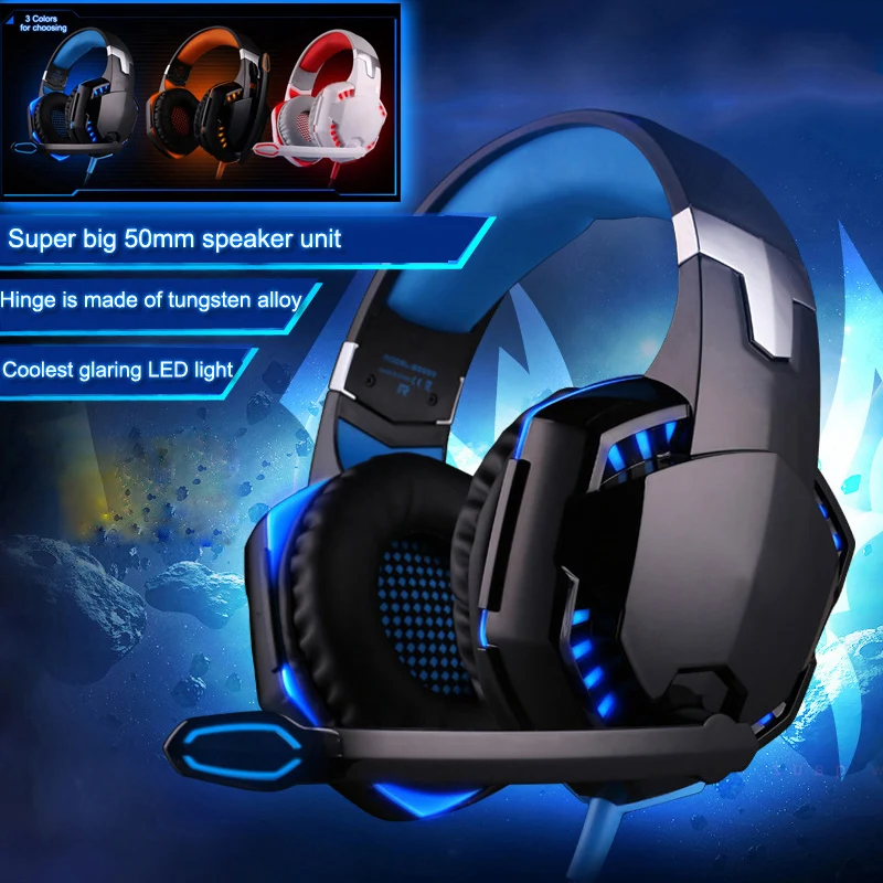 Stereo Bass Gaming Headset Headphones with Mic for PC Computer Game Machine Earphones Audio And Video | Электроника