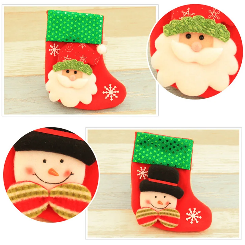 Рождественские подарки рождественские носки украшения в виде елки новогодний