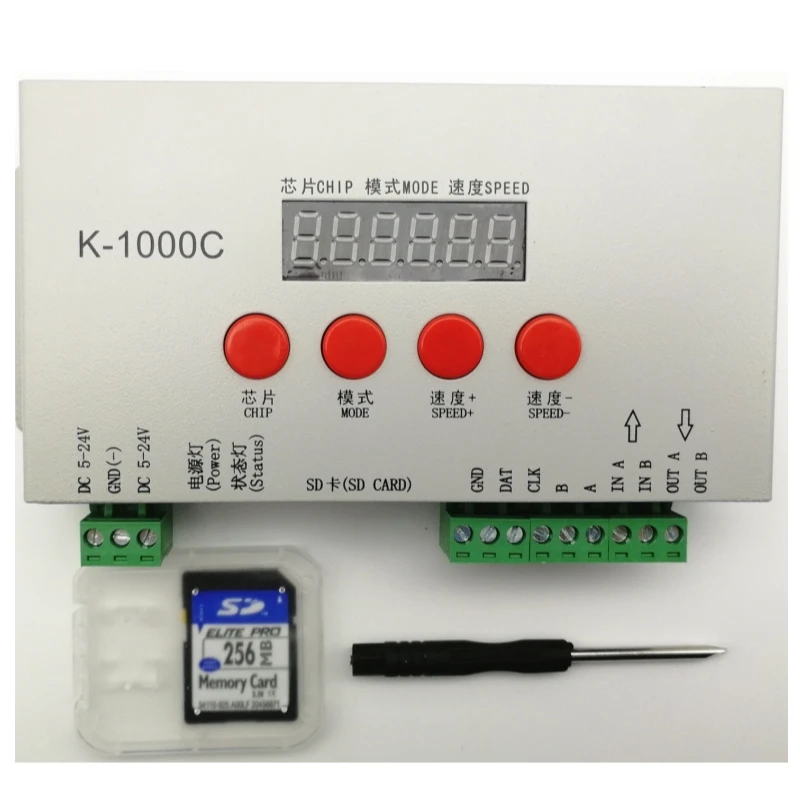 RGB-светодиодный ллер со светодиодной подсветкой Φ SD-карта контроллер пикселей