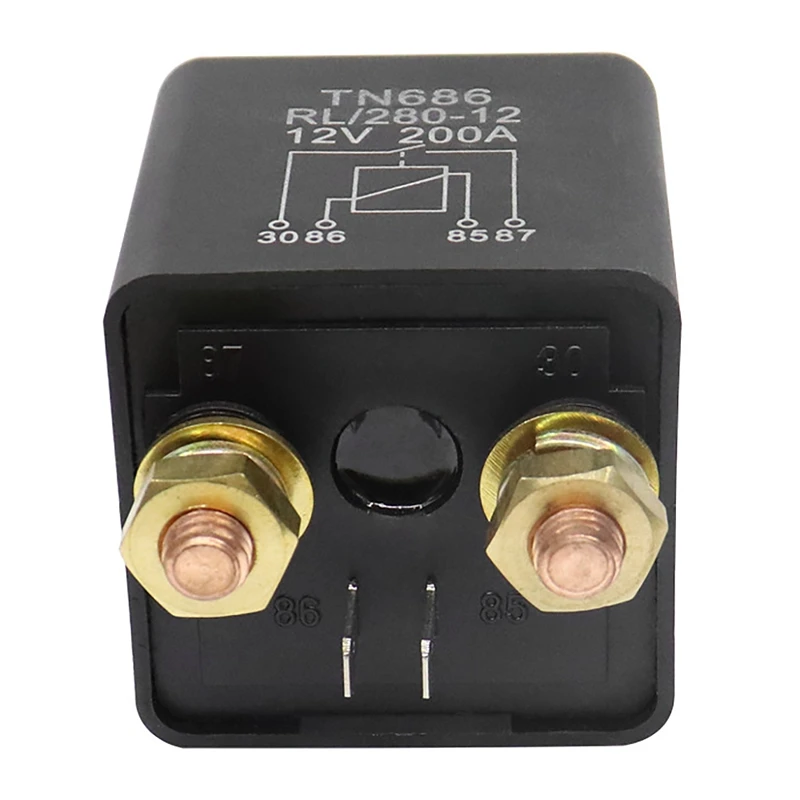 Car Relay 12V 200A 4Pin Black Box Battery For Automobile Heavy Vehicle Truck Excavator Van Boat | Автомобили и мотоциклы