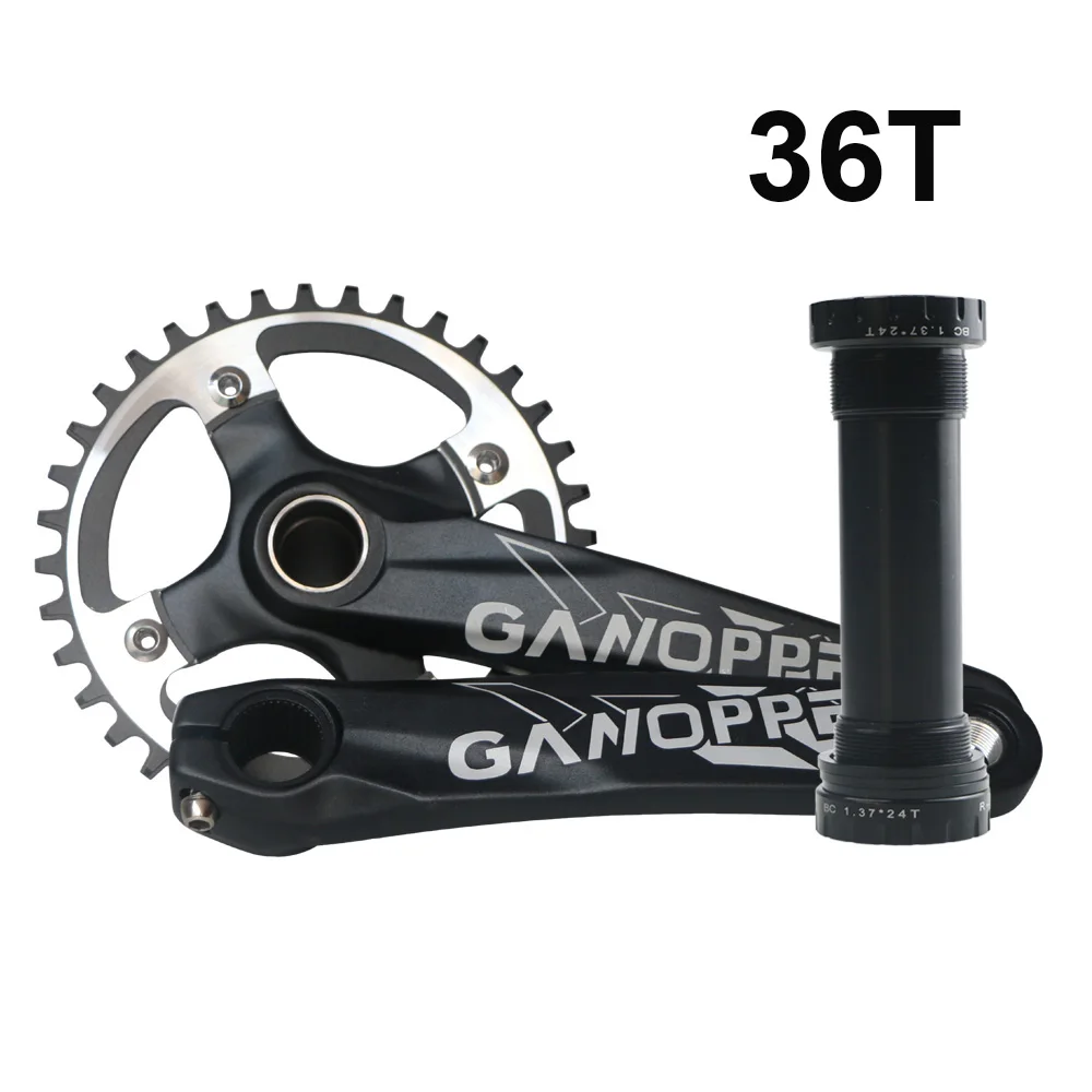 36T black crankset 104BCD алюминиевый сплав дорожный велосипед Floding велосипед Кривошип горного велосипеда набор 175 Кривошип 120 мм BB цепь колеса 9S 10S 11S Fatbike шатуны - Цвет: 36T black crankset