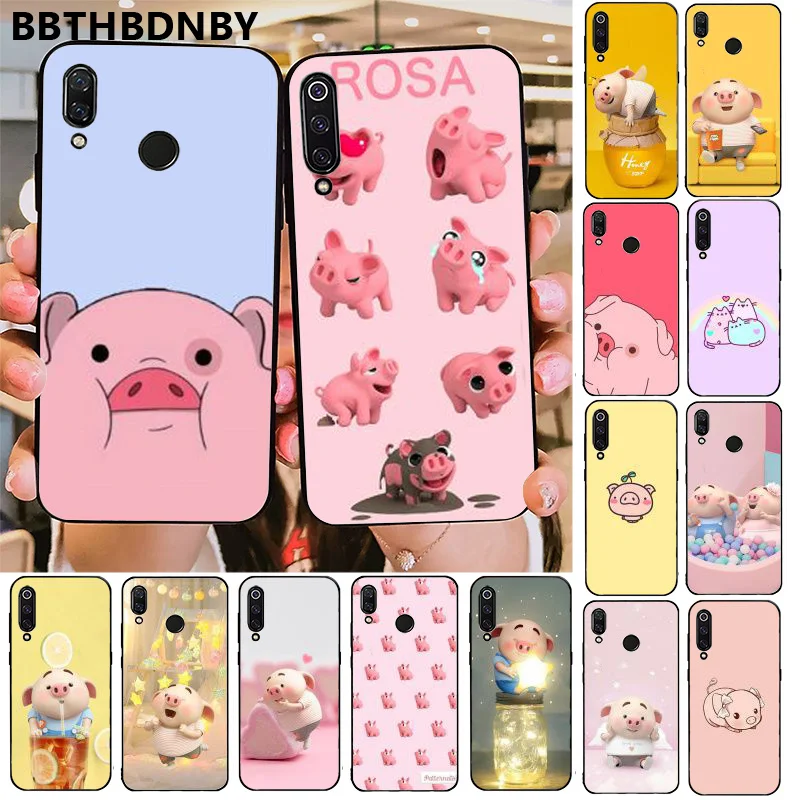 Чехол для телефона розовый каваи свинья DIY окрашенный красивый чехол Xiaomi 8 9 se Redmi 6