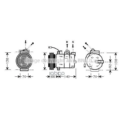 Компрессор Кондиционера Ava арт. AiAK150|Зеркала и крышки| |