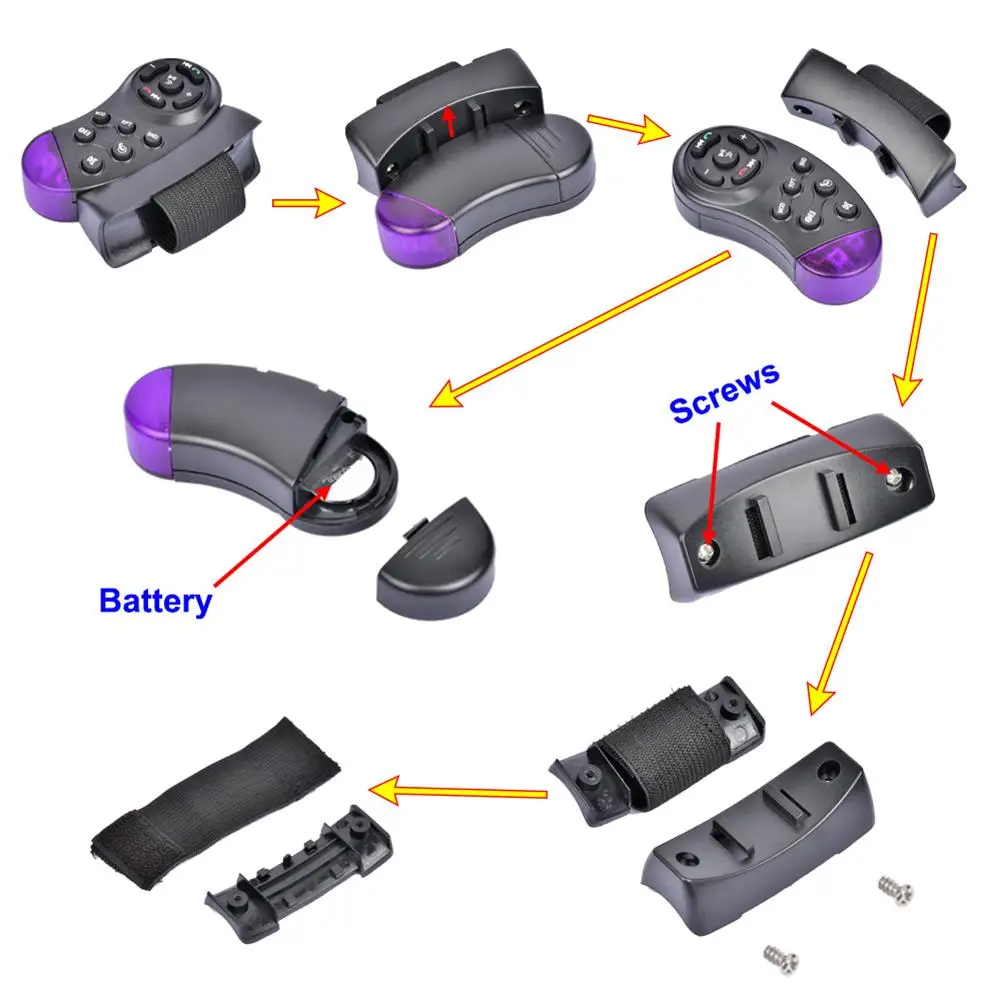 Portable Car Steering Wheel Wireless Controller MP5 Media Multimedia Player Key DVD accessories | Автомобили и мотоциклы